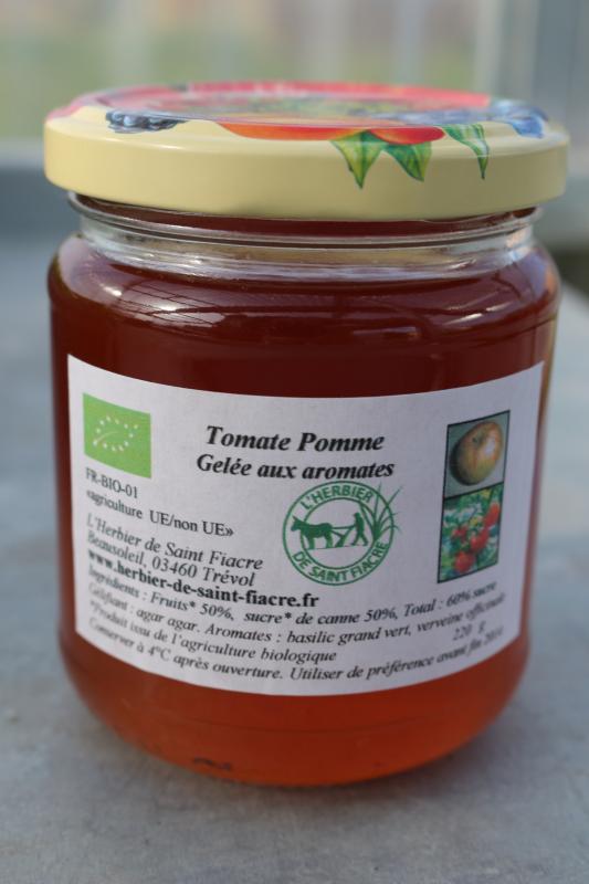 tomate pomme gelée aux aromates pot de 230 g (L'Herbier de Saint-Fiacre)